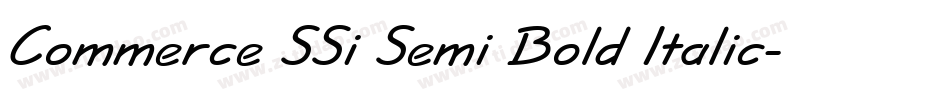 Commerce SSi Semi Bold Italic字体转换